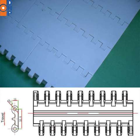 Hj800 Plastic Flat Top Modular Conveyor Belt